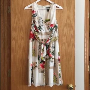 White House Black Market Floral wrap dress
